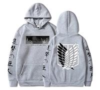 zhedu AOT Cartoon Graphic Hoodie Funny Harajuku Sweatshirts Hip Hop Hipster Anime Levi Ackerman Pullovers (L,color 02)