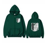 zhedu AOT Casual Outdoor Anime Zipper Hoodie Fashion Popular Long Sleeve Jacket Japanese Harajuku Y2k Streetwear (XL,color 01)