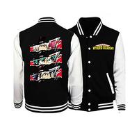zhedu Baseball Uniform My Hero Academia Hoodie Autumn Winter Fashion Jackets Pullover Clothes Street Oversized Style Coat (M,color 04)