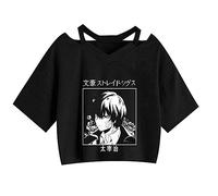 zhedu Bungo Stray Dog Women/girls Dew Waist Tank Top Summer T-Shirts Y2K Sexy Harajuku Streetwear Lim Fit Sports Vest (XS,Color 06)