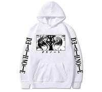 zhedu Death Note Anime Printed Hoodie Casual Long Sleeve Sweatshirt Harajuku Streetwear Hooded Pullover Tops (L,Color 02)