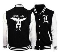 zhedu Death Note Baseball Jacket Men Women Fashion Baseball Shirt Anime Sport Jacket Baseball Jersey Overshirt Hoodie (S,Color 01)