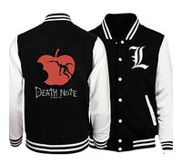 zhedu Death Note Baseball Jacket Men Women Fashion Baseball Shirt Anime Sport Jacket Baseball Jersey Overshirt Hoodie (S,Color 04)