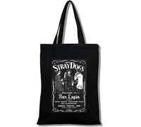 zhedu Japanese Anime Bungo Stray Dogs Print Bag Handbag Characters Shopping Bags Harajuku Totes Bag Canvas Shoulder Bags Gift (Color 03)