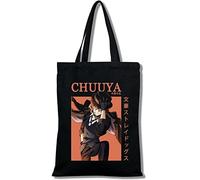 zhedu Japanese Anime Bungo Stray Dogs Print Bag Handbag Characters Shopping Bags Harajuku Totes Bag Canvas Shoulder Bags Gift (Color 01)