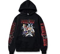 zhedu Japanese Anime Fairy Tail Kawaii Female Sweatshirts Manga Graphic Hoodies Women Men Fashion Pullovers Funny Cartoon Clothes (4XL,Color 01)