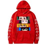 zhedu Japanese Anime Kamado Tanjirou Hoodie Graphic Hoodie Pullover Oversized Men's Women's Harajuku Casual Sweatshirt (L,Color 07)