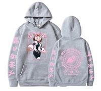 zhedu My Hero Academia Harajuku Hoodies OCHACO URARAKA Cute 2D Printed Long Sleeve Streetwear Anime College Style Clothing (L,color 04)