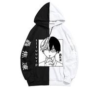 zhedu My Hero Academia Hoodie Japanese Stitching Style Anime Sweatshirt Unisex Funny Harajuku Pullover Four Seasons (XS,Color 01)