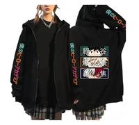 zhedu My Hero Academia Zip Up Hoodies Anime Cartoon Printed Men Women Jackets College Style Long Sleeve Personality Pullover Youth Outerwear Loose Streetwear (M,color 05)