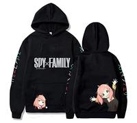 zhedu Spy X Family Hoodies Unisex Pullovers Anya Forger Cute Anime Harajuku Clothes Printed Oversize Streetwear Men Women Outwear (L,Color 01)