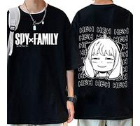 zhedu Spy X Family T-Shirt Men/Women Summer Anime Printing Fashion 3d Design Fun Custom Cosplay Harajuku O Ncek Tshirt (S,Color 01)