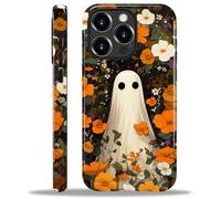 ZHEGAILIAN Case for iPhone 15 Pro,Durable Drop Protection Shockproof Silicone + Hard PC 2 in 1 Hybrid Protective Cover with Stylish Pattern Design - The Ghost Behind The Flower
