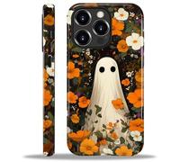 ZHEGAILIAN Case for iPhone 15 Pro Max,Durable Drop Protection Shockproof Silicone + Hard PC 2 in 1 Hybrid Protective Cover with Stylish Pattern Design - The Ghost Behind The Flower