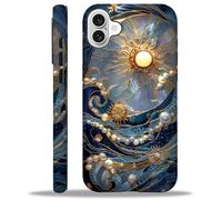 ZHEGAILIAN Case for iPhone 16 Plus,The Sun Shines On The Waves for 2 in 1 Hard Shell + Soft Silicone,Shockproof Bumper Drop Protective Case for iPhone 16 Plus