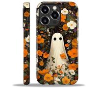 ZHEGAILIAN Case for iPhone 16 Pro,Durable Drop Protection Shockproof Silicone + Hard PC 2 in 1 Hybrid Protective Cover with Stylish Pattern Design - The Ghost Behind The Flower