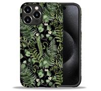 ZHEGAILIAN Case for iPhone 16 Pro Max,Shockproof Hard Shell + Soft Silicone 2 in 1 Hybrid,Shockproof Bumper Drop Protective - Forest Dark Green Nature