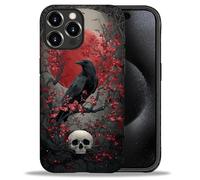 ZHEGAILIAN Case for iPhone 16 Pro Max,Shockproof Hard Shell + Soft Silicone 2 in 1 Hybrid,Shockproof Bumper Drop Protective - Goth Fantasy Raven