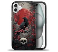 ZHEGAILIAN Case for iPhone 16,Shockproof Hard Shell + Soft Silicone 2 in 1 Hybrid,Shockproof Bumper Drop Protective - Goth Fantasy Raven