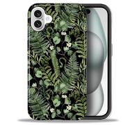 ZHEGAILIAN Case for iPhone 16,Shockproof Hard Shell + Soft Silicone 2 in 1 Hybrid,Shockproof Bumper Drop Protective - Forest Dark Green Nature