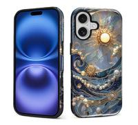 ZHEGAILIAN Case for iPhone 17,Shockproof Hard Shell Soft Silicone 2 in 1 Hybrid Shockproof Bumper Drop Protective The Sun Shines On The Waves