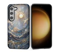 ZHEGAILIAN Case for Samsung Galaxy S23,Shockproof Hard Shell + Soft Silicone 2 in 1 Hybrid,Shockproof Bumper Drop Protective - The Sun Shines On The Waves