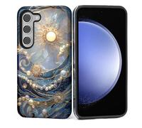 ZHEGAILIAN Case for Samsung Galaxy S24 FE,Shockproof Hard Shell + Soft Silicone 2 in 1 Hybrid,Shockproof Bumper Drop Protective - The Sun Shines On The Waves