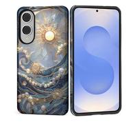 ZHEGAILIAN Case for Samsung Galaxy S25 Edge,Shockproof Hard Shell + Soft Silicone 2 in 1 Hybrid,Shockproof Bumper Drop Protective - The Sun Shines On The Waves