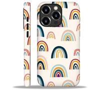 ZHEGAILIAN Compatible with iPhone 16 Pro Case,Cute Rainbows 16 Pro 2 in 1 Silicone Mixed Hard Pc Case,Durable Shock-Proof Protection Pattern Design