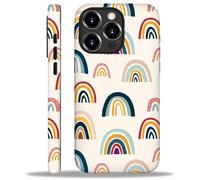 ZHEGAILIAN Compatible with iPhone 16 Pro Max Case,Cute Rainbows 16 Pro Max 2 in 1 Silicone Mixed Hard Pc Case,Durable Shock-Proof Protection Pattern Design