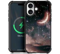 ZHEGAILIAN for iPhone 17 Case Compatible with MagSafe,Soft TPU Bumper Reinforced Corners Shockproof Back Cover Case for iPhone 17 6.3 inch for Girls/Women-Crescent Nebula