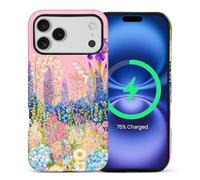 ZHEGAILIAN for iPhone 17 Pro 6.3inch,2-in-1 Case Compatible with MagSafe Shockproof Anti-Slip with Full-Body Protection Cover,Frosted Matte Textured Fashion Print Design for Girls Flower Cluster
