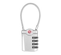 ZHEGE Suitcase Lock, TSA Approved Luggage Locks with Open Indicator and Flexible Cable, Travel Padlock for Briefcase, Backpack, 4-Digit Combination Gym Locker Padlocks (Silver)