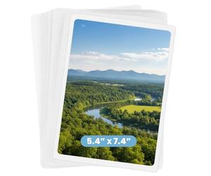 Zhehao 100 Pcs Premium Thermal Laminating Pouches, 3 Mil Clear Laminator Sheets, Thermal Laminating Plastic Paper, Ideal for Office and Holiday Crafts (5.4 in x 7.4 in)