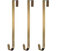 Zhehao 3 Pieces Christmas Decor Metal Wreath Hangers Over The Door Light Handy Wreath Hanger Hanging Hook (Antique Bronze Color, 10 Inch)