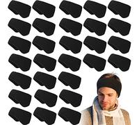 Zhehao 30 Pcs Winter Ear Warmer Headband Bulk Sports Running Headband Fleece Ear Warmers Ear Muff for Women Men(Black)