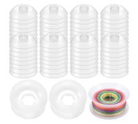 Zhehao 50 Pcs No-Tangle Thread Bobbins String Organizer Weave Winder Tool Yarn Bobbins for Knotting or Rope Arrangement, Home Organization, Handmade Gifts(2.43 Inch)