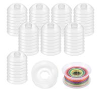 Zhehao 50 Pcs No-Tangle Thread Bobbins String Organizer Weave Winder Tool Yarn Bobbins for Knotting or Rope Arrangement, Home Organization, Handmade Gifts (1.87 Inch)