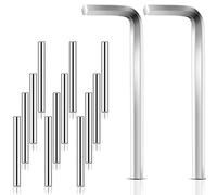 Zhehao Door Closing Hinge Pin Spring Loaded Spring Hinge Tension Replacement Kit Includes 12 Stainless Steel Shelf Pins and 2 Pieces Hex Wrenches, Metal Dowel Pegs for Self Closing Door