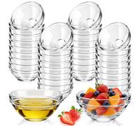Zhehao Small Glass Bowls, Mini Prep Dipping Bowls, Stackable Sauce & Condiment Cups Ingredient Containers for Kitchen Snacks, Spices, Meal Prep (40 Pcs,1.5oz)