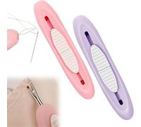 Zheigaoxea 2 in 1 Needle Threader Seam Ripper,2025 New Automatic Needle Threader and Seam Ripper Tool, Sewing Supplies, Sewing Stitch Remover Tool for Elderly and Sewing Enthusiasts (Blue+Pink)