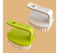Zheigaoxea 2 Pack Fruit and Vegetable Brushes,Vegetable Scrubber for Food,Veggie Wash Brush with Stiff Bristles Vegetable Cleaner Brush for Fruits,Potatoes,Carrots & More（Green&White）