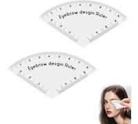 Zheigaoxea 2Pcs Fast Drawing Eyebrow Design Ruler Mapping Tool, Brow Shaping Template Set High-Precision Measuring Tool Suitable for All Face Types Portable for Home & Salon Use（2Pcs）