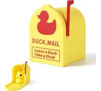 Zheigaoxea 3D Printed Cruising Duck Mailbox for Cruise Ducks, Magnetic Wall Mounted Mini Mailbox for Cruise Ship Door Decorations, Gift for Duck Hunters (Yellow)