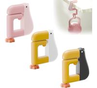 Zheigaoxea 3PCS Purse Hook for Table,Portable Duck Shaped Detachable Non-Slip Folding Table Hook - No-Drill Purse Hanger & Bag Clamp for School/Office Desk Storage & Organization