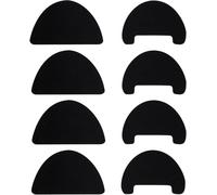 Zheigaoxea 8pcs Toe Guards for Shoes, Shoe Toe Protector Boot Inserts Hole Patches Toeburst Heel Repair Accessories for Sneakers Athlete（Black）