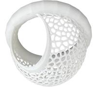 Zheigaoxea Aquarium Floating Betta Fish Skins, Betta or Shrimp Feeder, Cave and Hammock, Small Fish Feeding Rings, Aquarium Hiding Feeding Decorative Accessories (White)