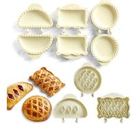 Zheigaoxea Classic Mini Hand Pie Molds, 3 Fall Shapes Mini Pie Molds, One Press Autumn Cottage Pie Set for DIY Baking, Dough Presser Pocket for Picnics, Barbecues and Lunch Boxes (3 PCS)