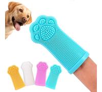 Zheigaoxea Dog Finger Toothbrush, 4-Pack Finger Toothbrush for Dogs, Upgraded Pet Tooth Brushing Kit, A Fun Dog Teeth Cleaning Tool That Also Doubles as A Gum Massage, Suitable for Medium and Large Do