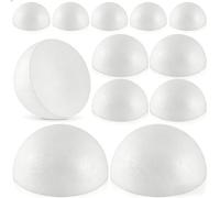 Zheigaoxea Half Foam Balls for Crafts, 10 Pack Multi-Size Smooth Polystyrene Half Round Foam Craft Ball for Floral Arrangements, Wedding, School Projects, DIY Ornaments, Holiday Decor (6”, 4”, 3”)